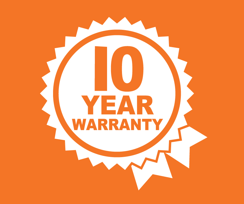 Long Life Guarantee World leading 10-year warranty that includes battery and pole